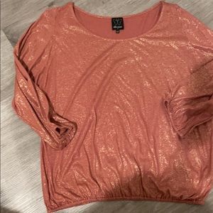 Ella moss rose gold top